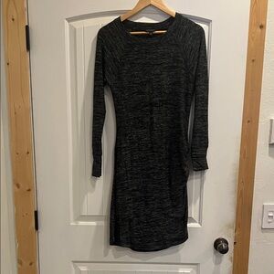 Banana Republic Charcoal Long Sleeve Dress